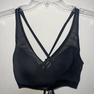 Victoria's Secret Sports Bra 36C Black Incredible Lightweight Max Wire Free VS